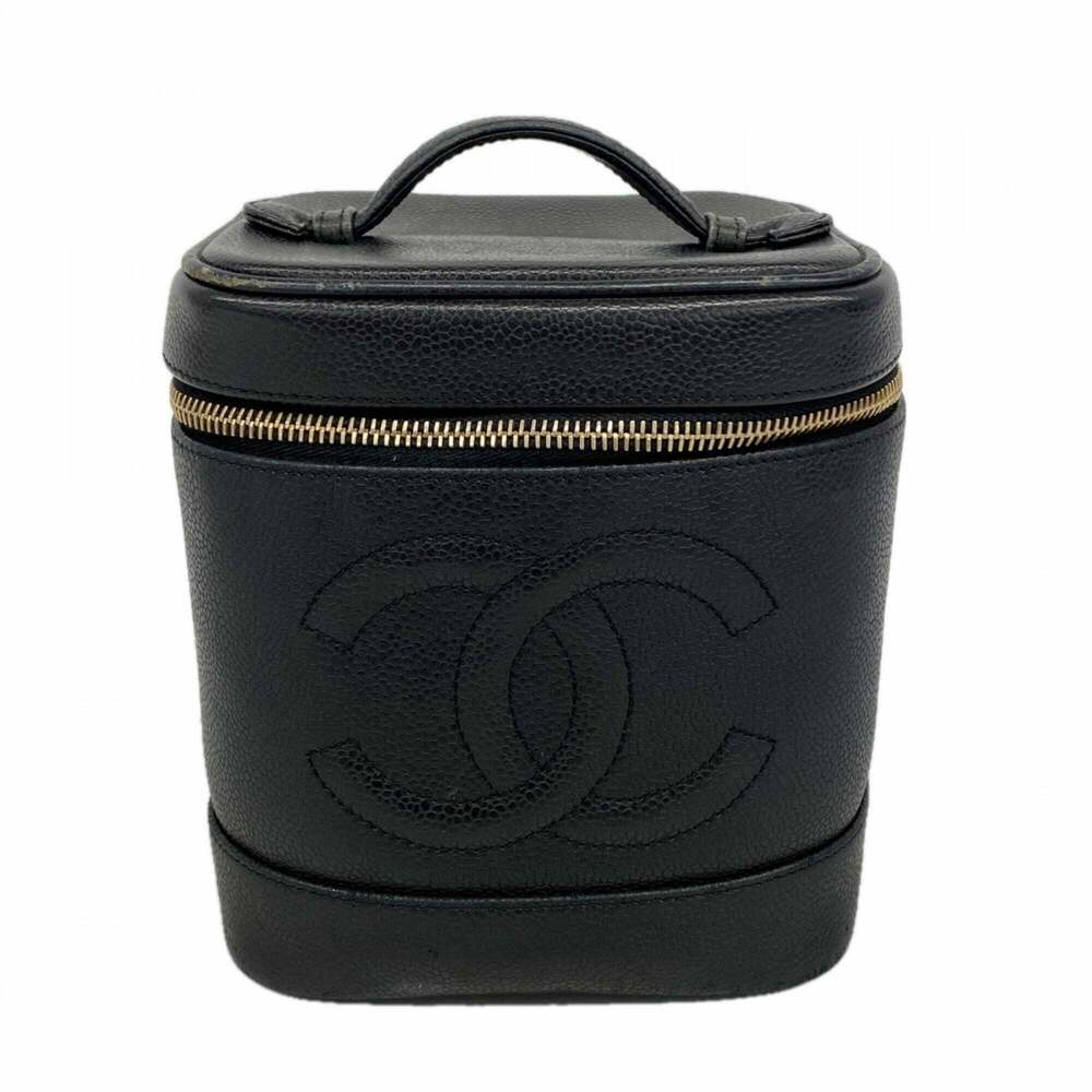 CHANEL Black Caviar Leather Vanity Bag - Picture 1 of 11
